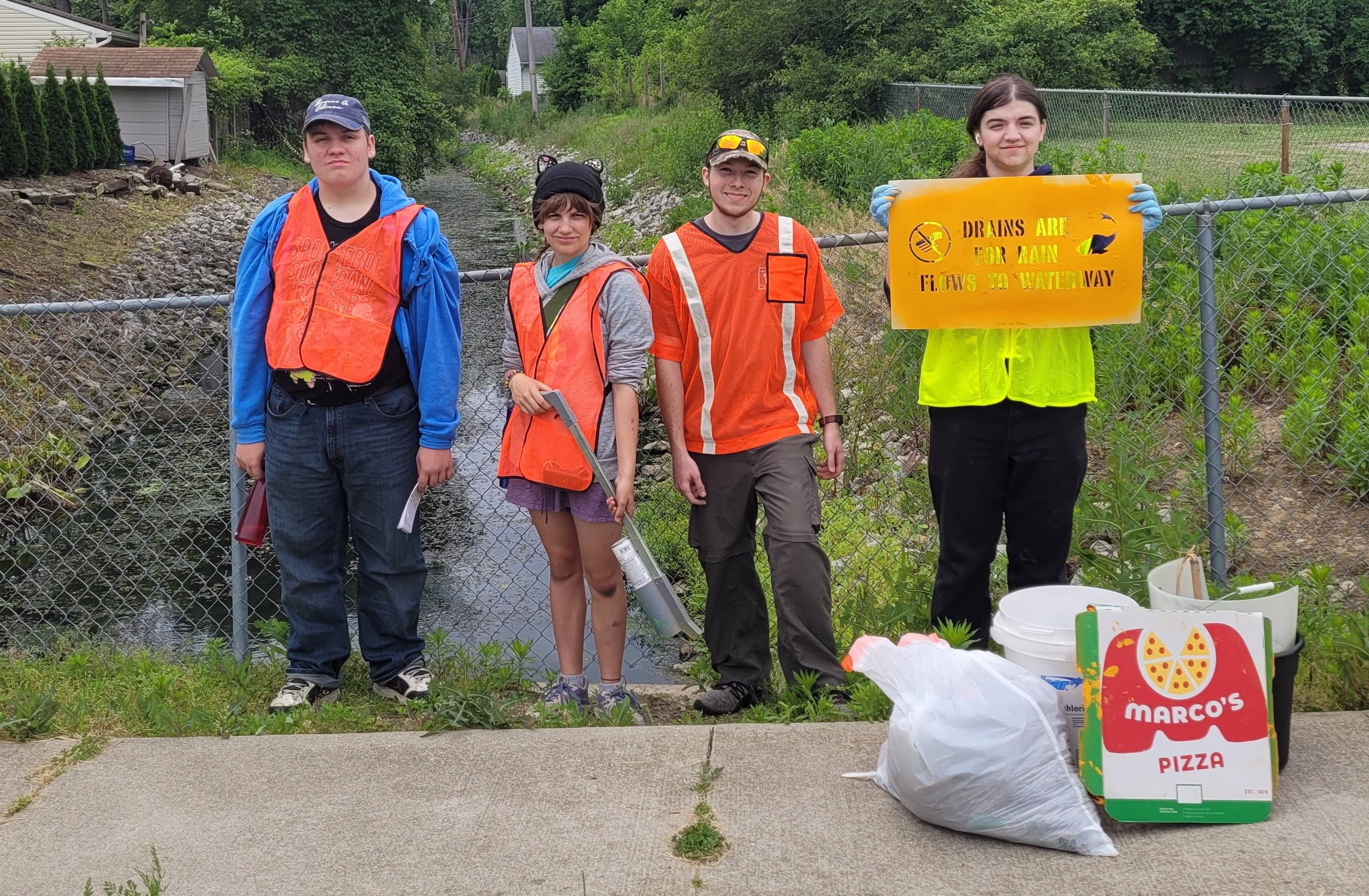 Scouts earning the Citizenship in the Community Merit Badge in June 2022.