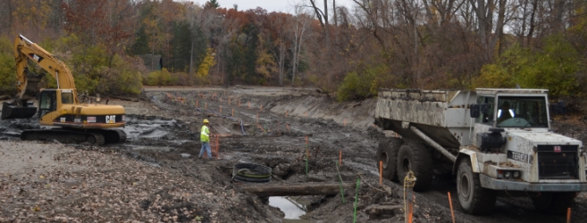 <p>Crews worked to remove over 10,000 cubic yards of sediment from Lake Sawyer </p>