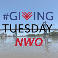 #GivingTuesdayNWO logo over an image of Toledo's Anthony Wayne Bridge over the Maumee River.